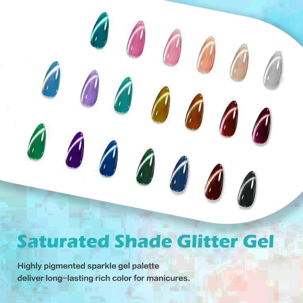 《Set 1》Anselora Gel Nail Polish Set 20 Colors 10ML Nude Pink Green Blue Red Cat Eye Uv Gel Polish with Base Top Coat, All Season Manicure Tools for Beginners Nail Art Home Gift for Women#Summervibes