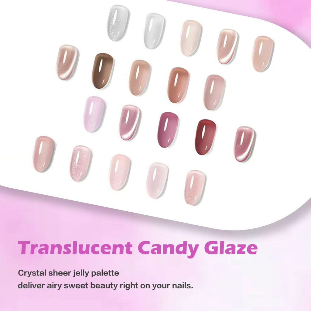 《Set 2》Anselora Gel Nail Polish Set 20 Colors 10ML Nude Pink Green Blue Red Cat Eye Uv Gel Polish with Base Top Coat, All Season Manicure Tools for Beginners Nail Art Home Gift for Women#Summervibes