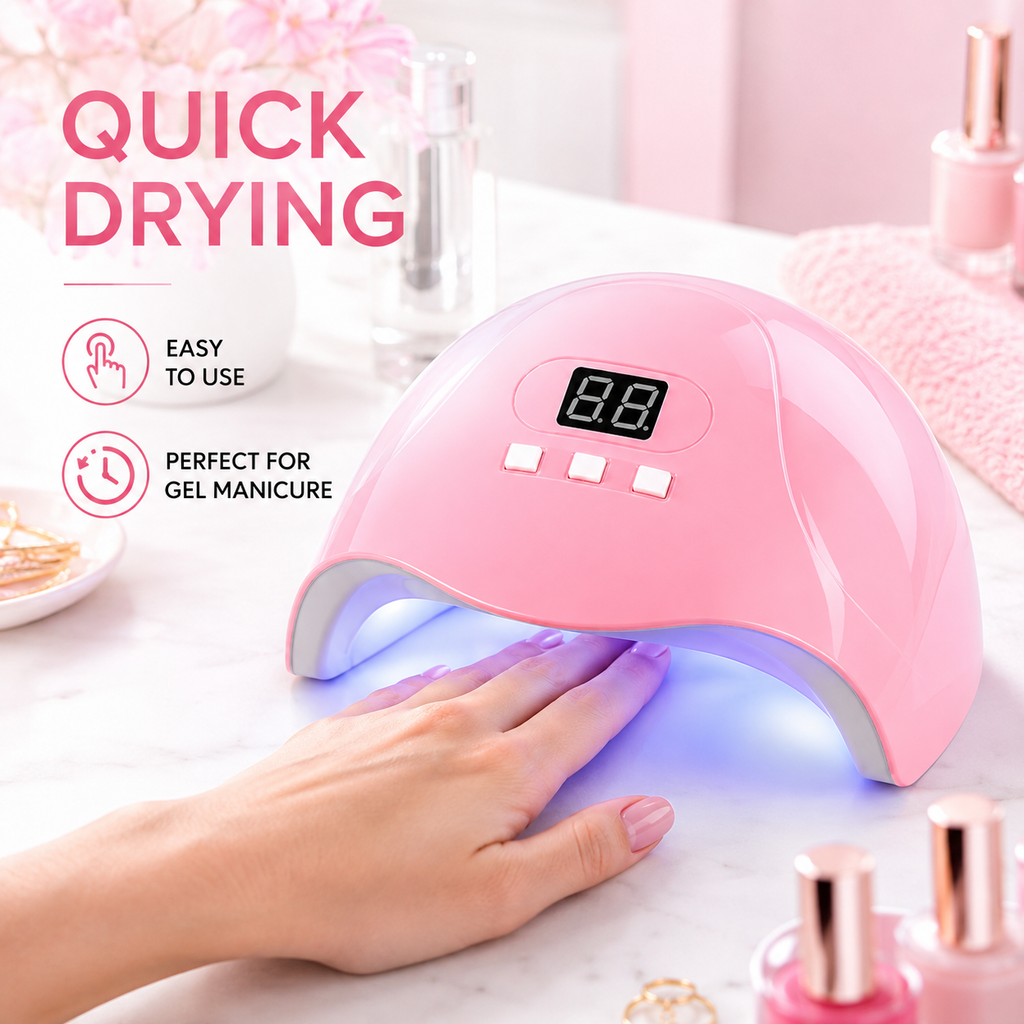 Professional Complete Nail Tools Kit, 36W LED Nail Lamp & Electric Nail Drill Machine, Multi-Function Manicure Pedicure Set for Nail Art DIY & Nail Salon