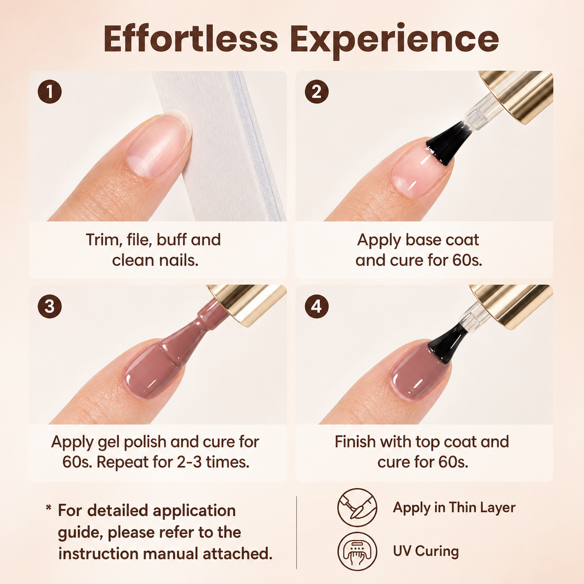 《Set 7》Anselora 6 Colors Neutral Gel Polish Set, Coffee Nude Brown Pink Soak Off UV LED Gel Nail Polish, Classic Earth Tone Gel for Daily DIY Manicure & Nail Salon