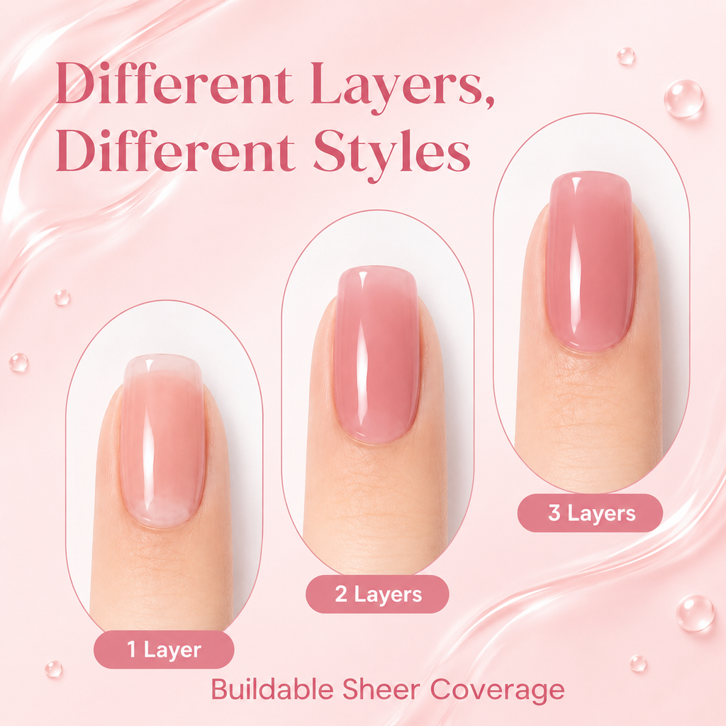 《Set 11》Anselora 6 Colors Sheer Nude Jelly Gel Nail Polish Set, Transparent Milky Pink Nude Soak Off UV LED Gel Polish, Natural Translucent Nude Nail Gel for Home DIY Manicure & Nail Salon