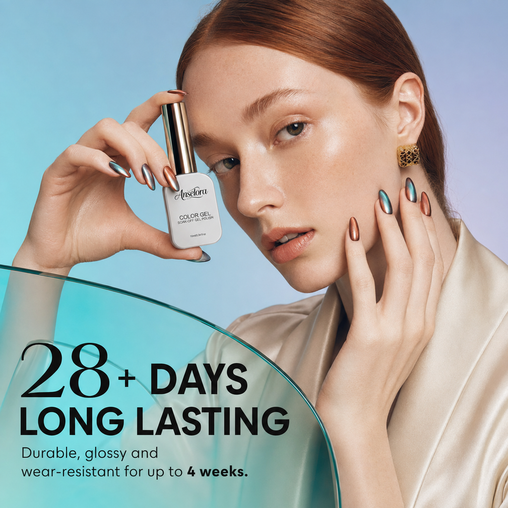 《Set 13》Anselora 6 Colors 3D Magnetic Cat Eye Gel Polish Set, Chameleon Starry Sky Soak Off UV LED Nail Gel, Dual Effect Line & Ring Cat Eye Gel for DIY Nail Art