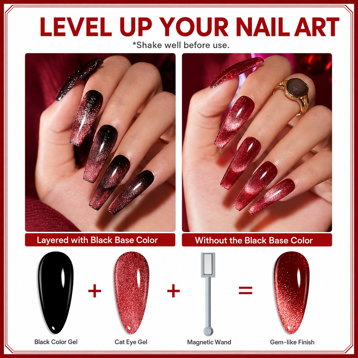 《Set 25》Anselora 6 Colors 10ml Brilliant Velvet Cat Eye Gel Polish Set, Shimmer Magnetic Velvet Cat Eye Nail Gel with Multi Magnet Tools & Portable Handheld Nail Lamp, Soak Off UV LED Nail Art DIY Manicure Kit