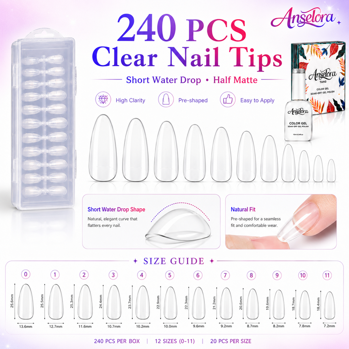 《Set 2》Anselora Gel Nail Polish Set 20 Colors 10ML Nude Pink Green Blue Red Cat Eye Uv Gel Polish with Base Top Coat, All Season Manicure Tools for Beginners Nail Art Home Gift for Women#Summervibes