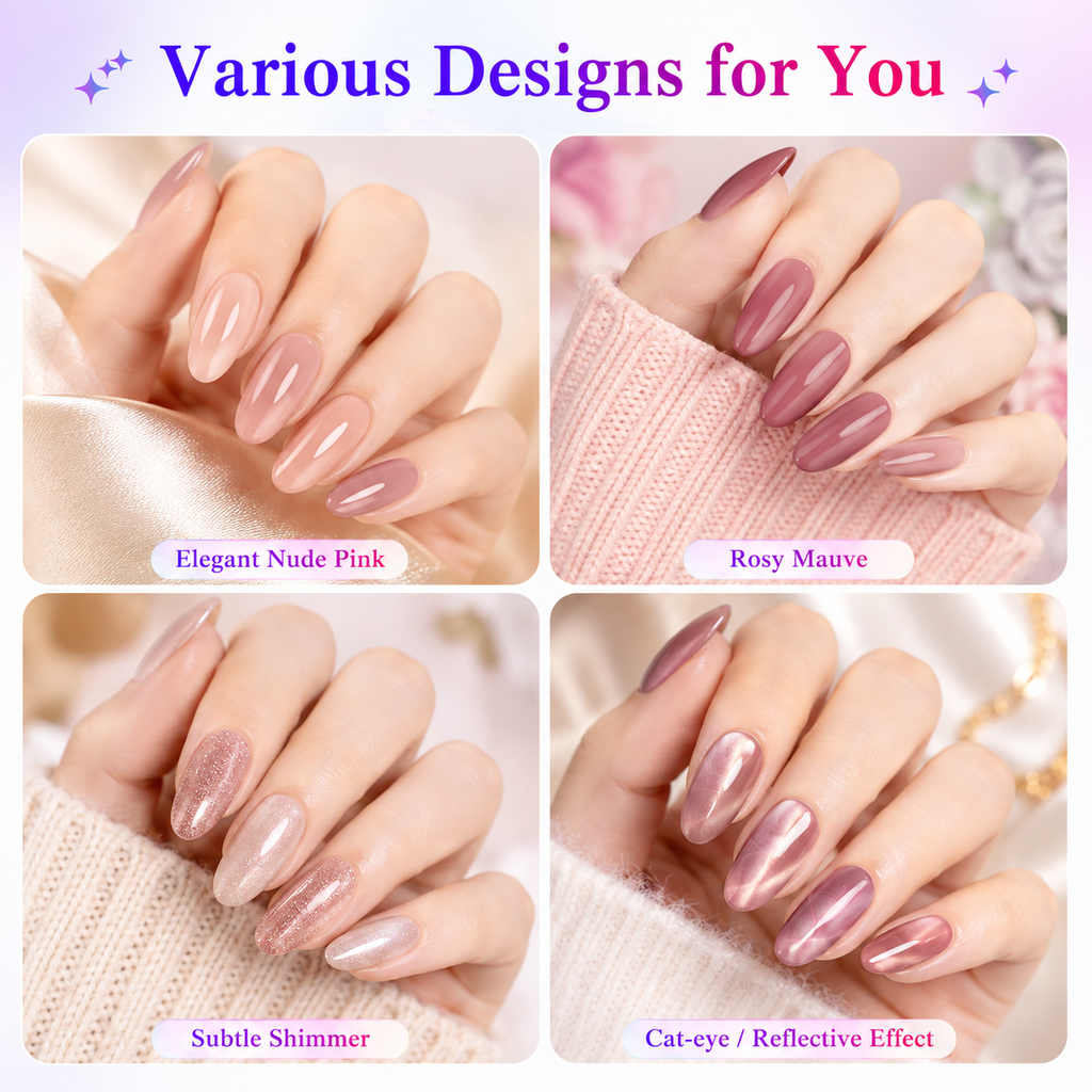 《Set 1》Anselora Gel Nail Polish Set 20 Colors 10ML Nude Pink Green Blue Red Cat Eye Uv Gel Polish with Base Top Coat, All Season Manicure Tools for Beginners Nail Art Home Gift for Women#Summervibes
