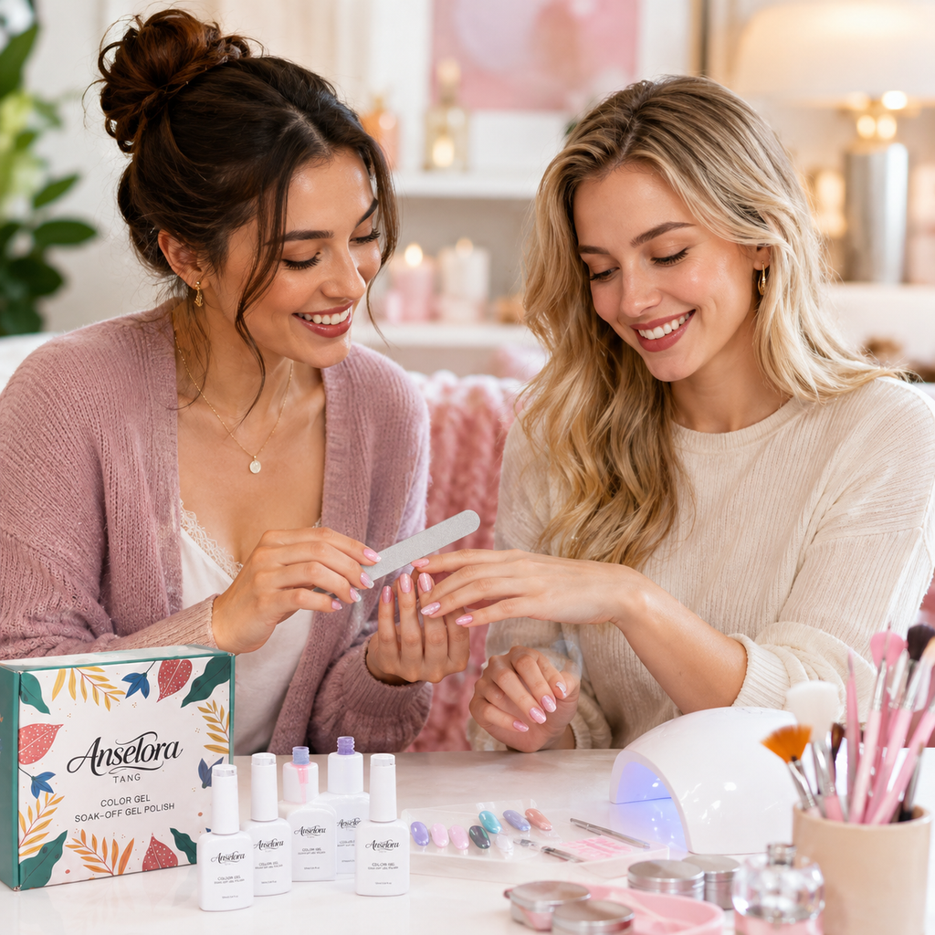 《Set 3》Anselora Gel Nail Polish Set 20 Colors 10ML Nude Pink Green Blue Red Cat Eye Uv Gel Polish with Base Top Coat, All Season Manicure Tools for Beginners Nail Art Home Gift for Women#Summervibes